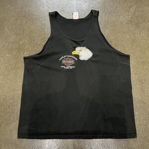 Harley-Davidson Shirt Mens 2XL Black Eagle Final Assembly York PA Tank Top